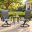 Chaise pivotante rembourrée de qualité supérieure toutes saisons (ensemble de 2)-1533375208