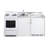 Summit Appliance All-In-One Combo Kitchens 5.1 Cubic Feet Kitchenette Mini Fridge with Freezer