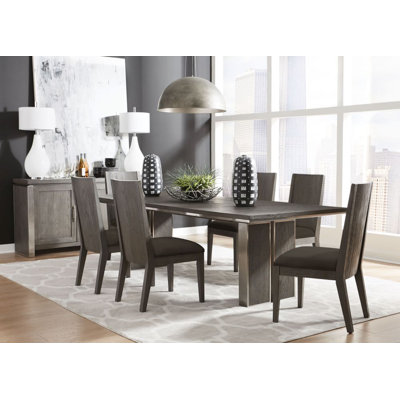 Beaconsdale 6 - Person Extendable Solid Wood Top Double Pedestal Dining Set