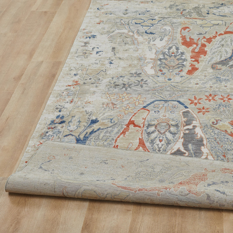 Sundance Mesa Misted Stone Floral Wool Hand Crafted Area Rug, Runner 2'6" x 10'