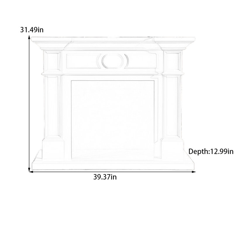 Angellyna, White, 31.49" H x 39.37" W x 12.99" D