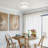 LED Flush Mount Lighting 8.66In Crystal Ceiling Light Bathroom Light fixtures Ceiling Mount