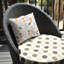 Indoor / Outdoor Floral White Square Cushion Cover-994411490