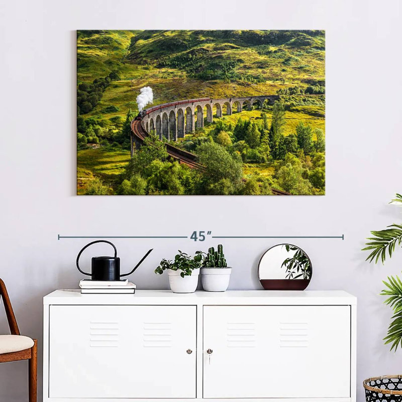 Lilie Glenfinnan, chemin de fer du viaduc, H 26 po x l 39 po