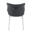 Chaises de salle à manger en cuir gris foncé de qualité supérieure de style moderne avec pieds en métal pour les repas à la maison