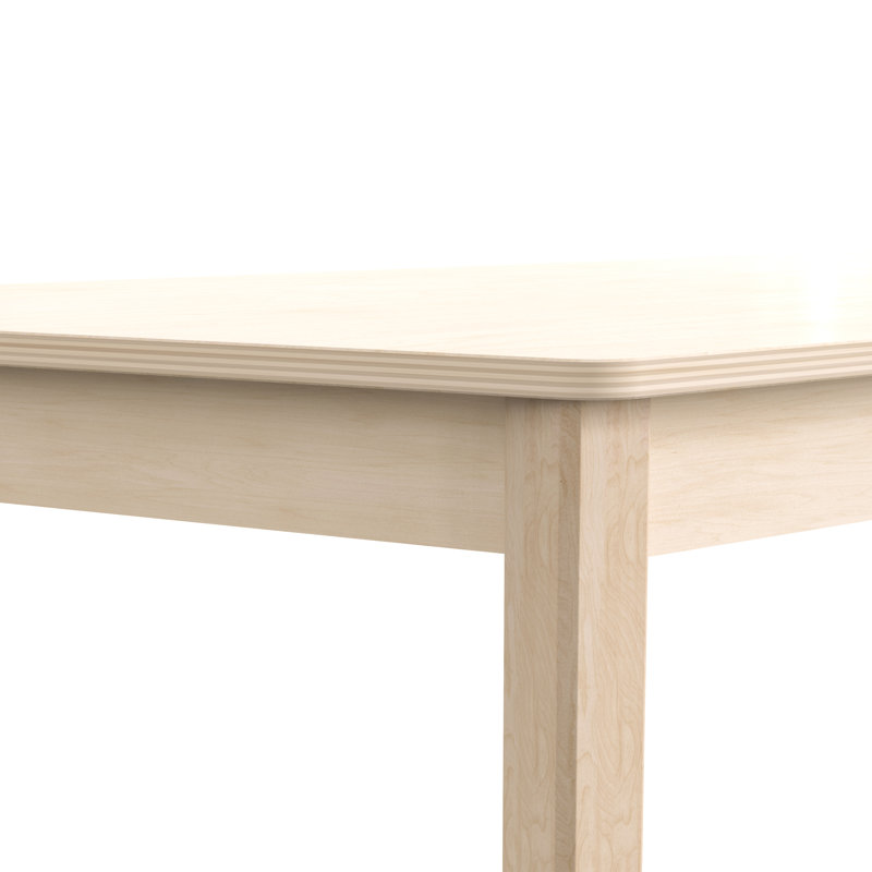 Table d'activité en bois de classe commerciale Bright Beginnings, H 18 po x L 47 po x l 20,75 po