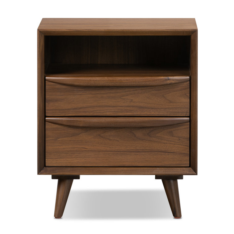 Latarsha American Black Walnut Wood Nightstand