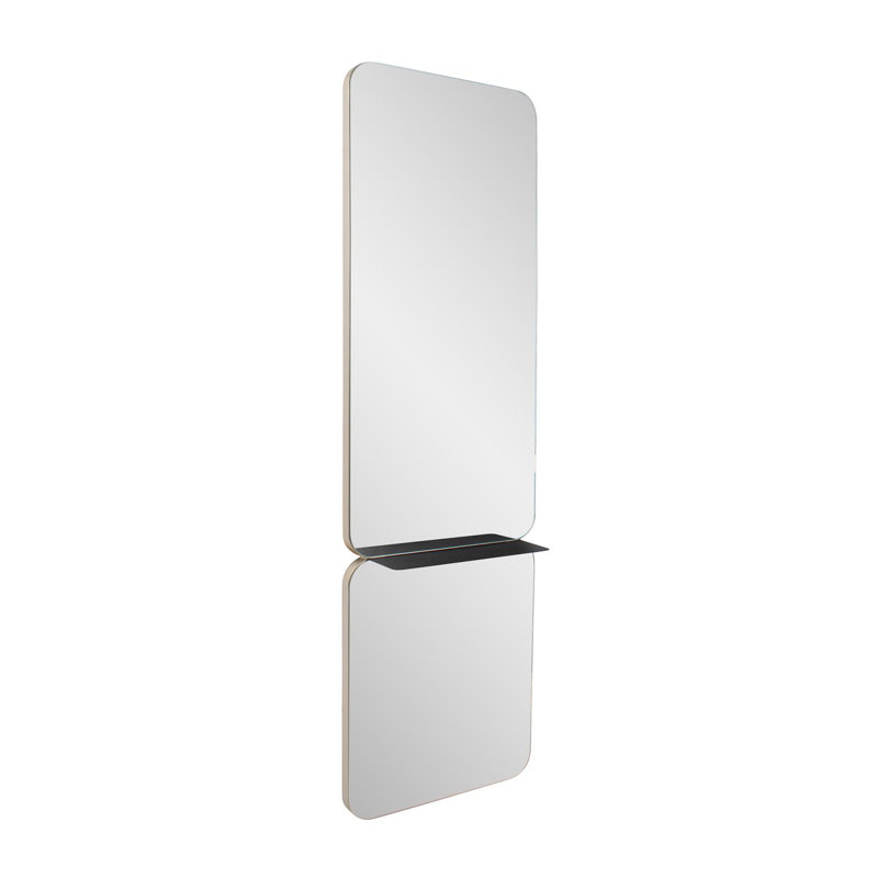 Gropius Modern Entryway Mirror with Shelf