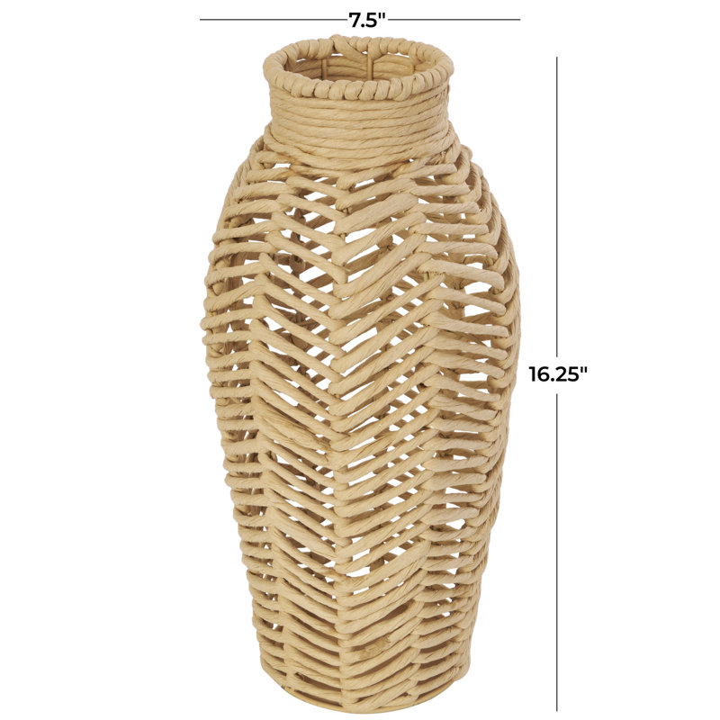 Vase tissé en jute Cole and Gray
