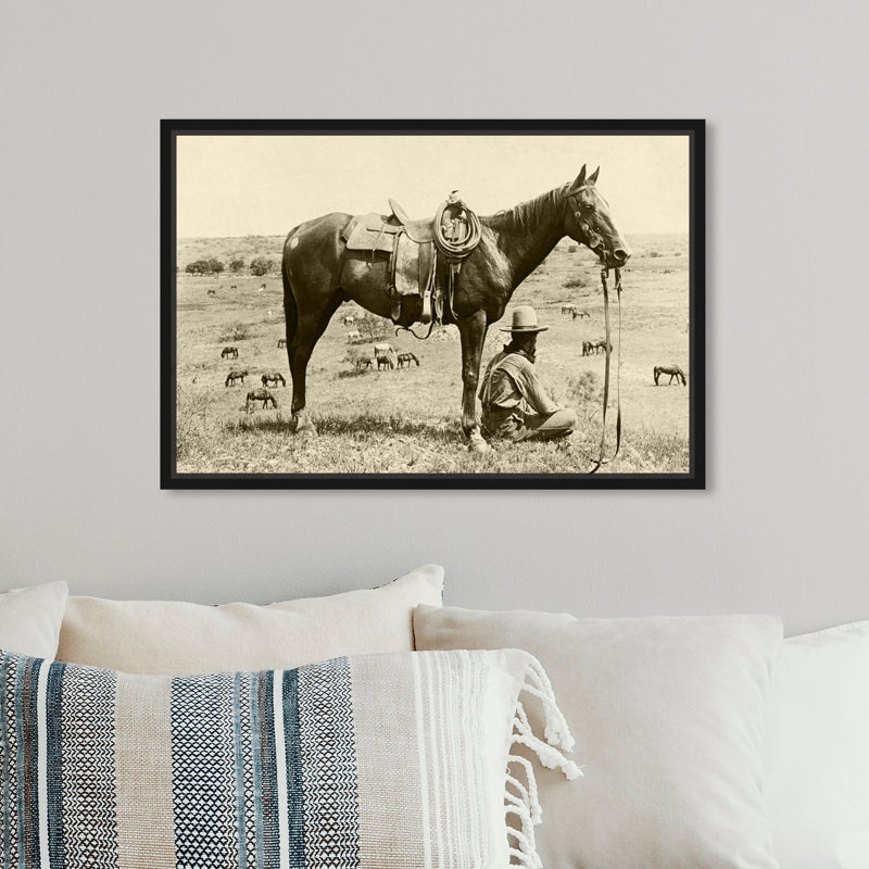 «Cowboy IV», photographie sur toile, H 15 po x l 10 po x P 1,5 po, Cadre noir