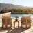 Brecht Outdoor Acacia Wood Woven Rope Lounge Chair With Cushions