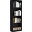 Ensemble de salon noir à 3 bibliothèques et ensemble de 3 tablettes noires élégantes et fonctionnelles