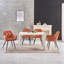 Modern Velvet/Linen Upholstered Dining Chair With Arm-317413320