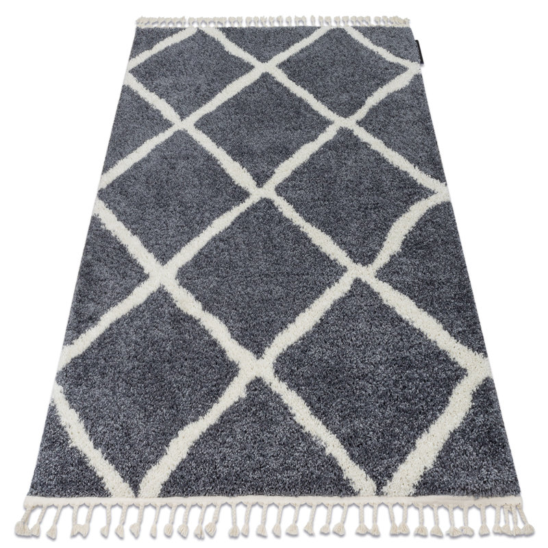 Berber Geometric Area Rug, Rectangle 80 x 150cm
