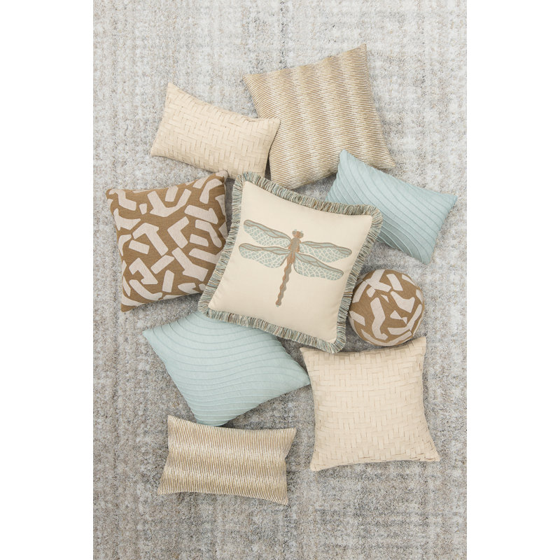 Dragonfly Outdoor Square Sunbrella® Pillow Cover & Insert, Spa
