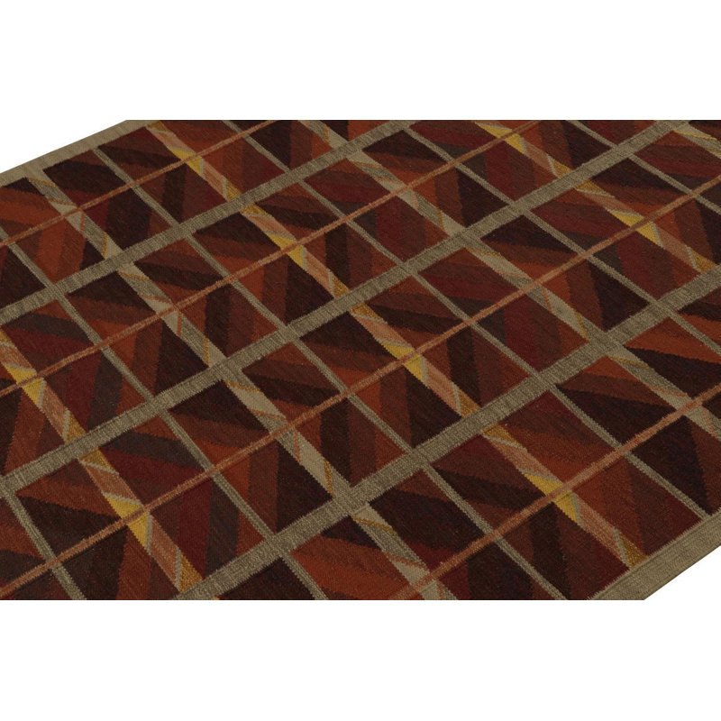 Scandinavian Wool Geometric Area Rug, Rectangle 8' x 10'