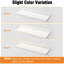 Étagères murales flottantes de 91 cm (36 po) de long, ensemble de 5 tablettes avec rebord, blanches
