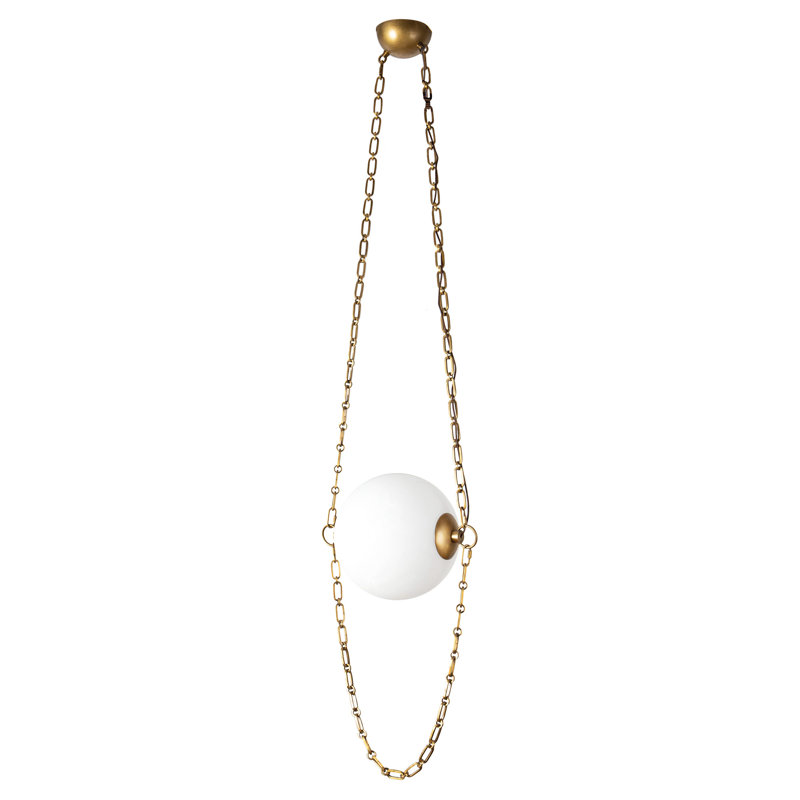 Petra  10-in Black dimmable LED Pendant, Antique Brass