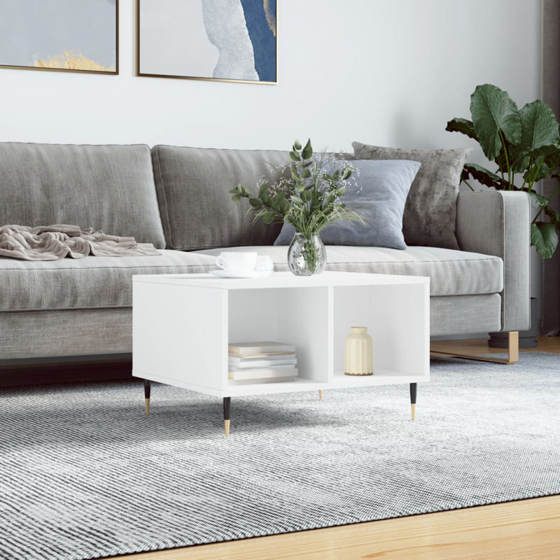 Malvoisin Coffee Table Engineered Wood, 36.5cm H x 60cm W x 50cm D, Smoked Oak