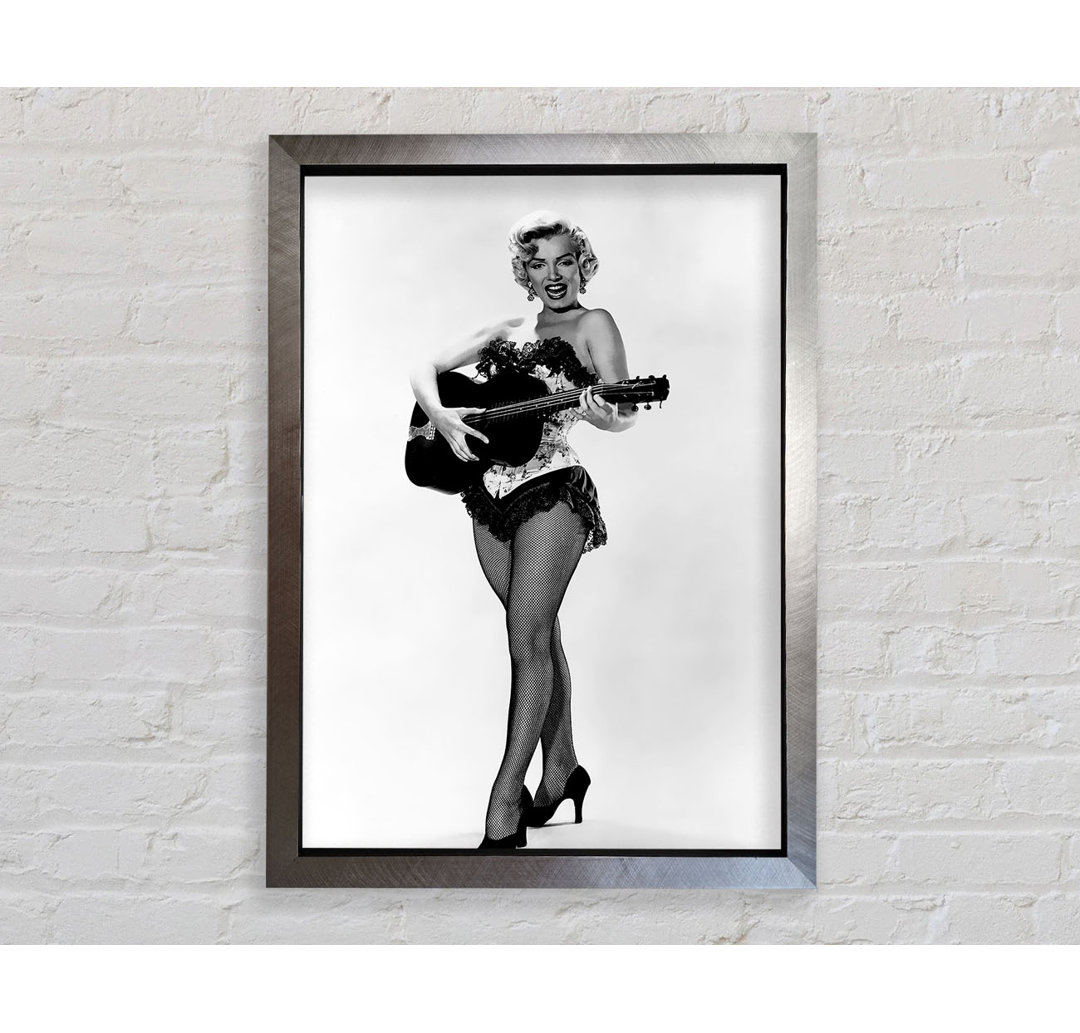 Marilyn Monroe, Gitarre spielend - Druck