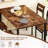 5-Piece Kitchen Table Chairs Set, Dining Table Set For 4, Rectangle Dining Room Table Set With Four Chairs And Wooden Table Top, Dining Table Set With Backrest For Small Spaces, Dining Or Living Room-959311464