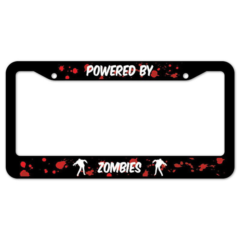 Powered By Zombies Plate Frame