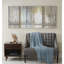 Wall Art Featuring Forest Landscape - Textured Artwork And Hanging 3 Theme In Cool Hues With Feature