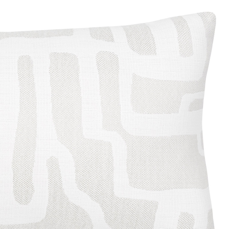Noble Lumbar Indoor/Outdoor Pillow Cover & Insert, Alabaster