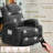 Electric Reclining Chair Sofa With Massage Function, Suitable For The Elderly, 3 Adjustable Positions, 2 Side Pockets And Cup Holders, Tech Fabric Like Leather-1182284512