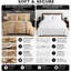 Bliss Complete Bedding Set Floral Beige Duvet Cover Fitted Sheet With Matching Pillow Case-119317740