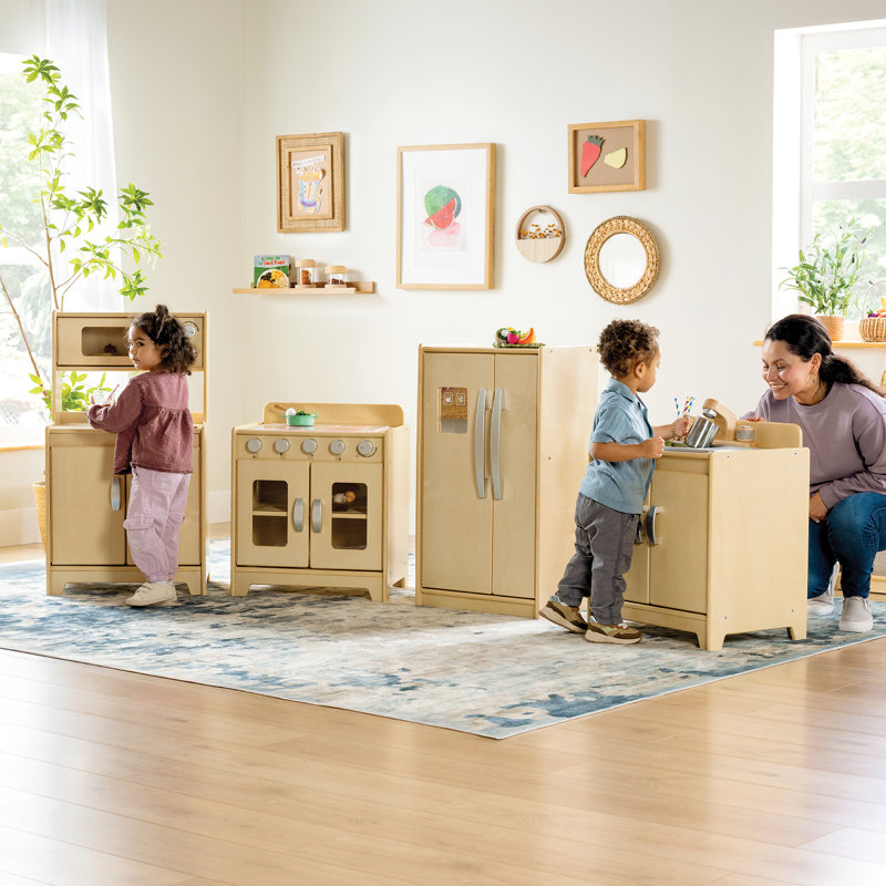 Micro-ondes et armoire de cuisine EdQ - Blanc, White