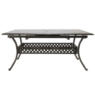 Cast Expandable Patio Table - Rustic Charm, Weather- Build 64" X 37.5" 29 Deck Design, & Rain 64in 37.5in 29in