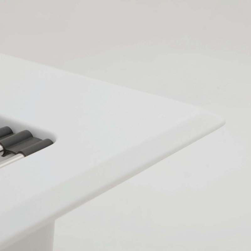 Évier de cuisine à quartz - Évier de cuisine encastré en granite blanc 30 po x 22 po x 10 po