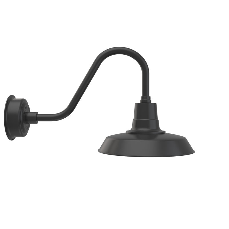 Luminaire de grange d’extérieur oldage, Noir mat, 19.375" H x 21" W x 16.25" D