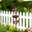 Easter Metal Bunny Umbrella Birds Feeder Ground Socket Garden Solar Light, Pink-131407840