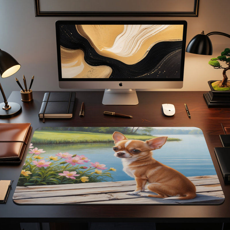 Polyester Desk Pad, 14.4x12.1