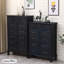 Armoire d'appoint en bois manufacturé bleu foncé foncé
