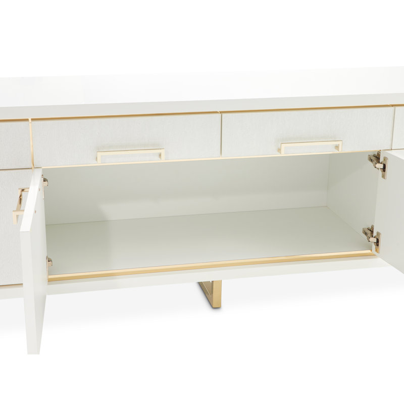 Palm Gate Media Cabinet - Cloud White