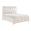 Lit plateforme moderne de luxe avec rangement pour pied de lit et tête de lit à DEL-563538690