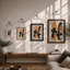 and Orange Gesture Abstract Framed Art Print-274943604-274943606