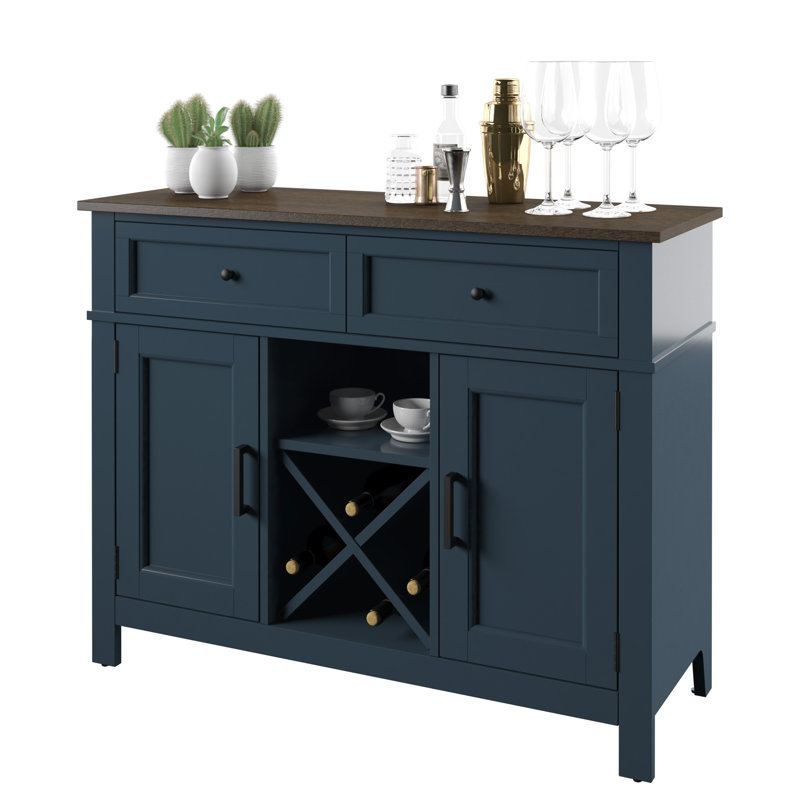 Keele 41.2'' Bar Cabinet, Fontana Blue