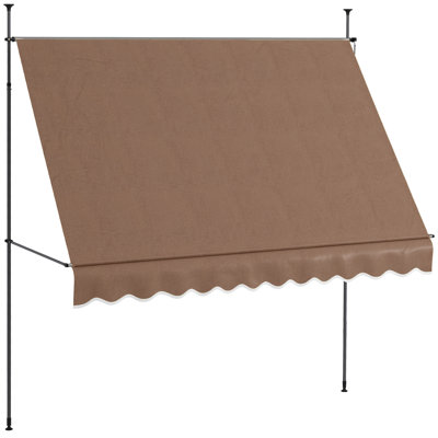 Auvent de terrasse rétractable en polyester Outsunny D