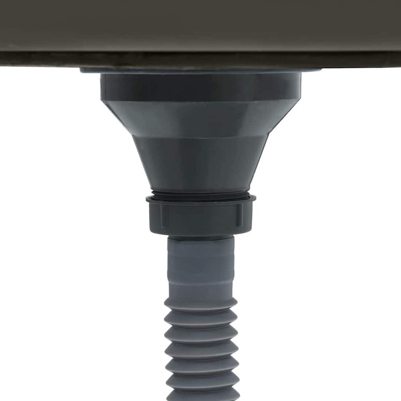 Évier de cuisine vidaXL avec crépine, évier en acier inoxydable à fixation supérieure, drainage rapide, anti-corrosion, Noir