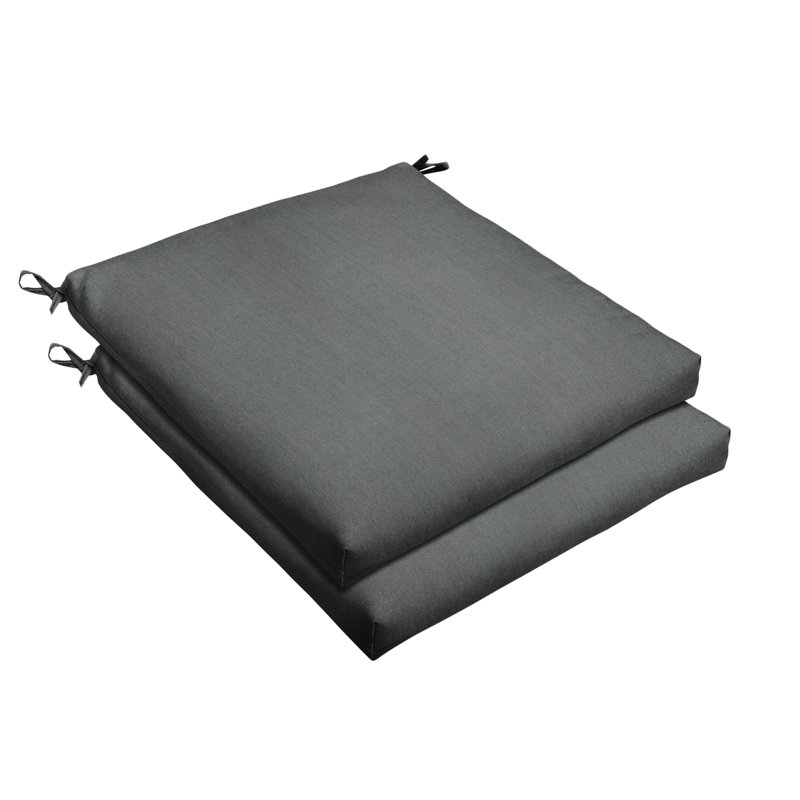 Outdoor 2.5'' Dining Chair Seat Cushion, Fresco Charcoal, 2.5" H x 19" W x 19" D