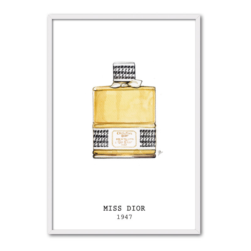 Objects Miss Dior Parfum by Juan Carlos Arbex - Single Picture Frame Painting, 90cm H x 60cm W x 3cm D