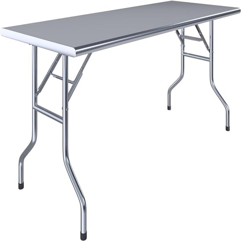 Table de travail à base ouverte en acier inoxydable Express KitchQuip, l 48 po x P 24 po, 31" H × 48" W × 24" D