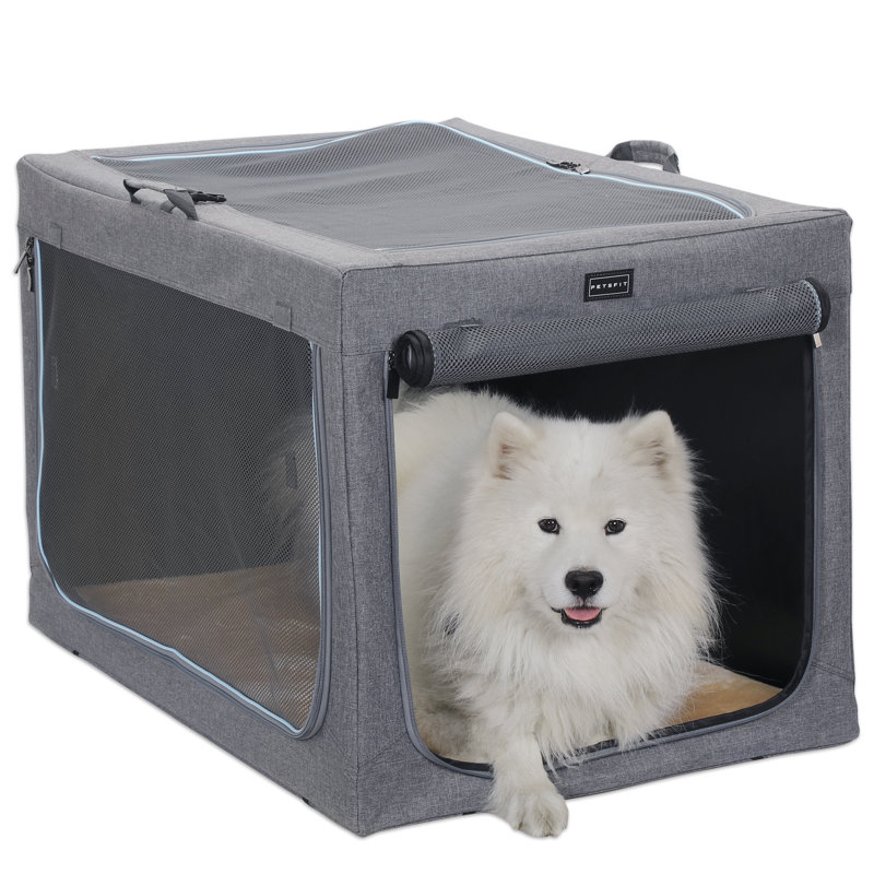 Cage pour chien Cozzi, gris, Grand (H 23 po x l 24 po x P 35,5 po)