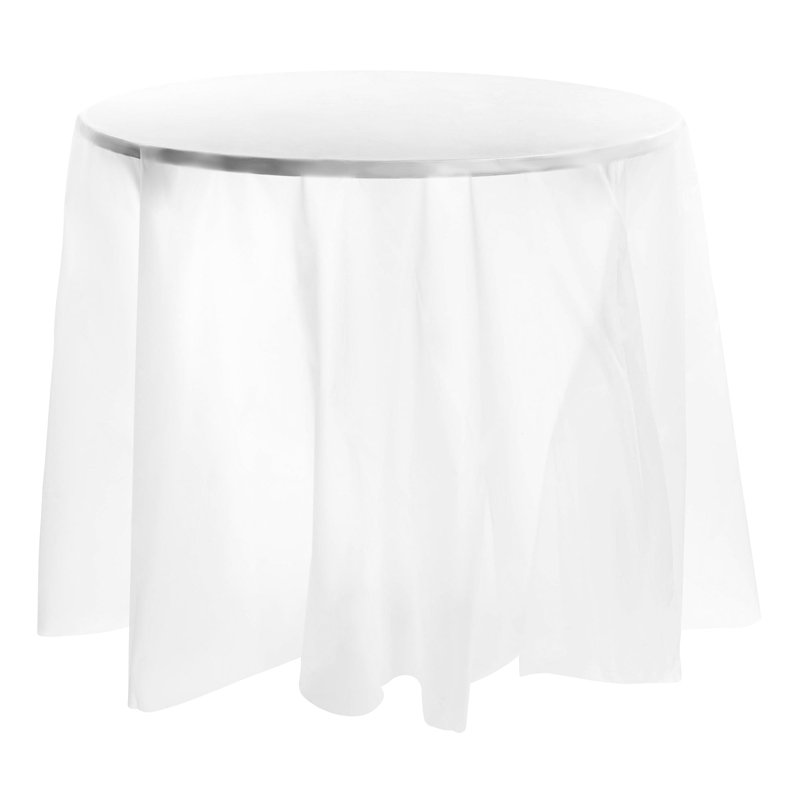 Nappes rondes jetables en plastique transparent (84 po) - 96 nappes