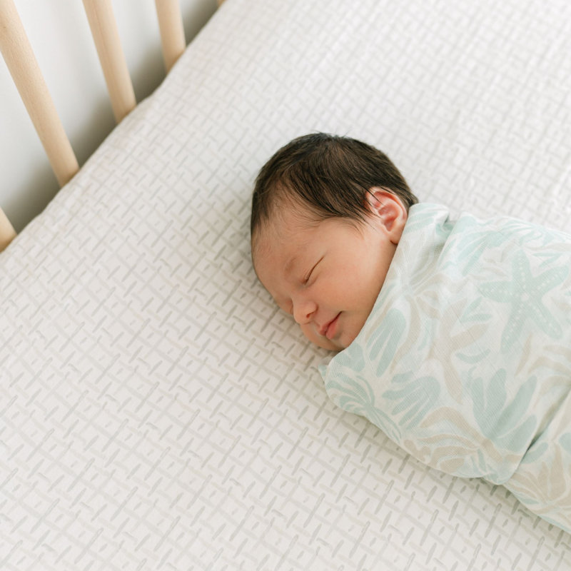 Cove Fitted Crib Sheet (Hashtag)