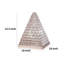 Lampe de table 14 pouces, structure en forme de pyramide de cristal, pierre cloutée, argent